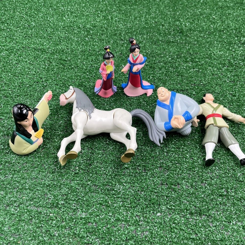 Disney Mulan Figures Lot of‎ 6 Collectible Toys